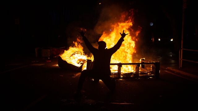 Segundo día de protestas contra el encarcelamiento de Pablo Hasel