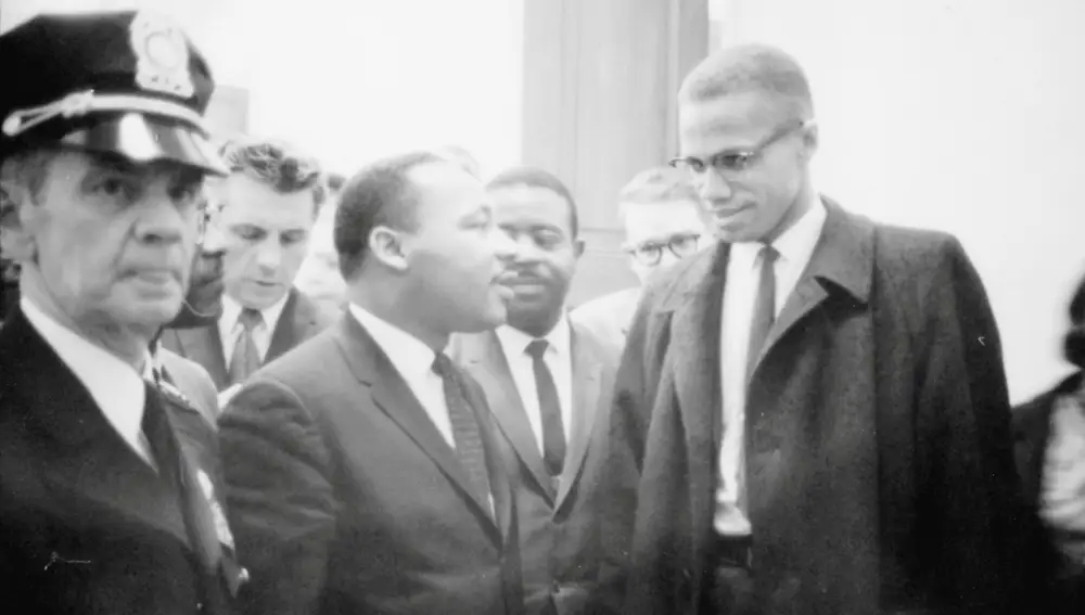 Martin Luther King Jr. y Malcolm X en 1964