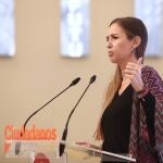 La portavoz del Comité Ejecutivo de Ciudadanos, Melisa Rodríguez en rueda de prensa