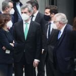 Carmen Calvo, Carlos Lesmes, Pablo Casado y Juan José González Rivas en el Congreso de los Diputados