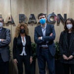 De izquierda a derecha, Xavier Matias-Guiu, Teresa Ramos, Antonio González y María Gálvez