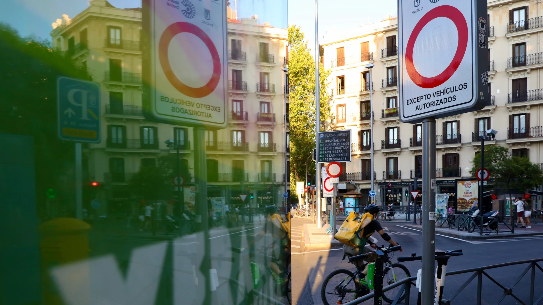 Madrid Central. Tráfico, bicicletas y peatones.