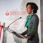 La presidenta de Banco Santander, Ana Botín, en la presentación de resultados de 2020