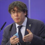 El expresident de la Generalitat fugado, Carles Puigdemont en el Parlamento Europeo.