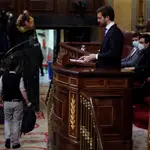 El líder popular Pablo Casado interviene en la sesión de control en el Congreso de los Diputado