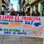 Protesta de hosteleros y autónomos en Ferrol