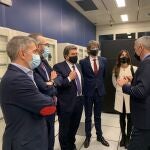 Visita del ministro de Seguridad Social y del alcalde de Soria al Centro de Procesamiento de Datos que se ubicará en Soria
