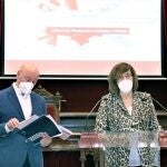 La presidenta de la Diputación de Palencia, Ángeles Armisén, y el vicepresidente Luis Calderón presentan el Plan de Recuperación para Pequeñas y Medianas Empresa