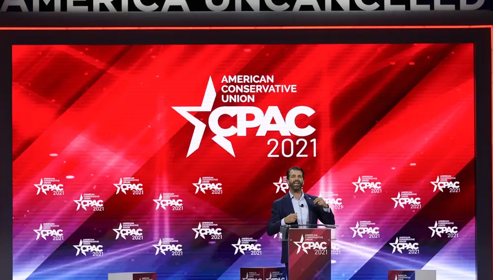 Donald Trump Jr., habla en la conferencia conservadora (CPAC) en Orlando, Florida