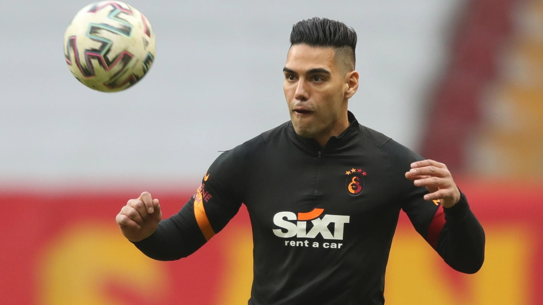 Falcao, en un entrenamiento del Galatasaray