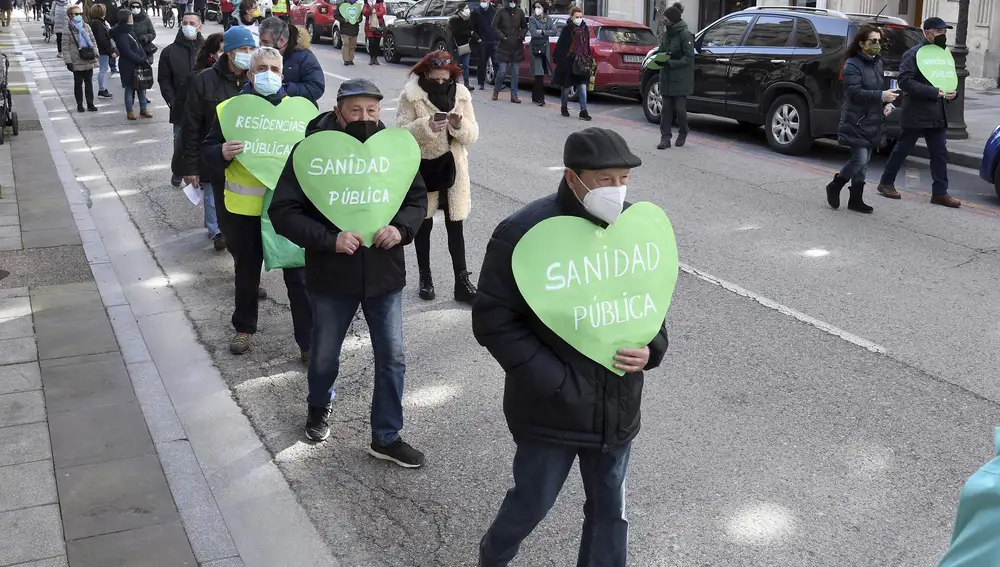 Manifestación en Burgos por una Sanidad digna y de calidad