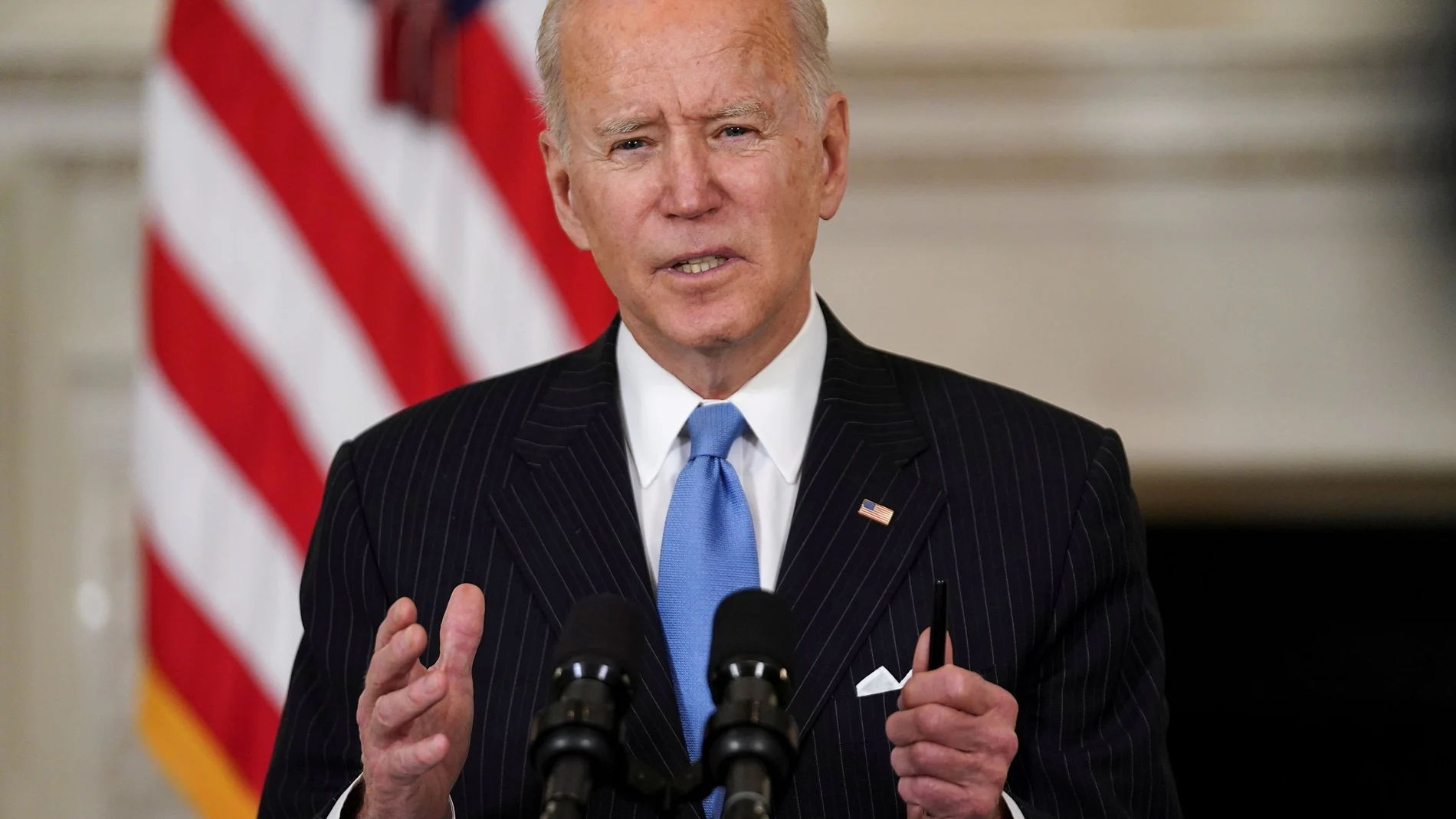 El presidente de EE UU, Joe Biden, durante un discurso en la Casa Blanca