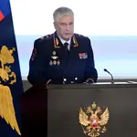El ministro del Interior ruso Vladimir Kolokoltsev durante una comparecencia el pasado mes de marzo