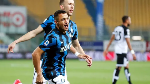 Alexis Sánchez con el Inter de Milán.