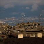Tanques israelíes en los Altos del Golán