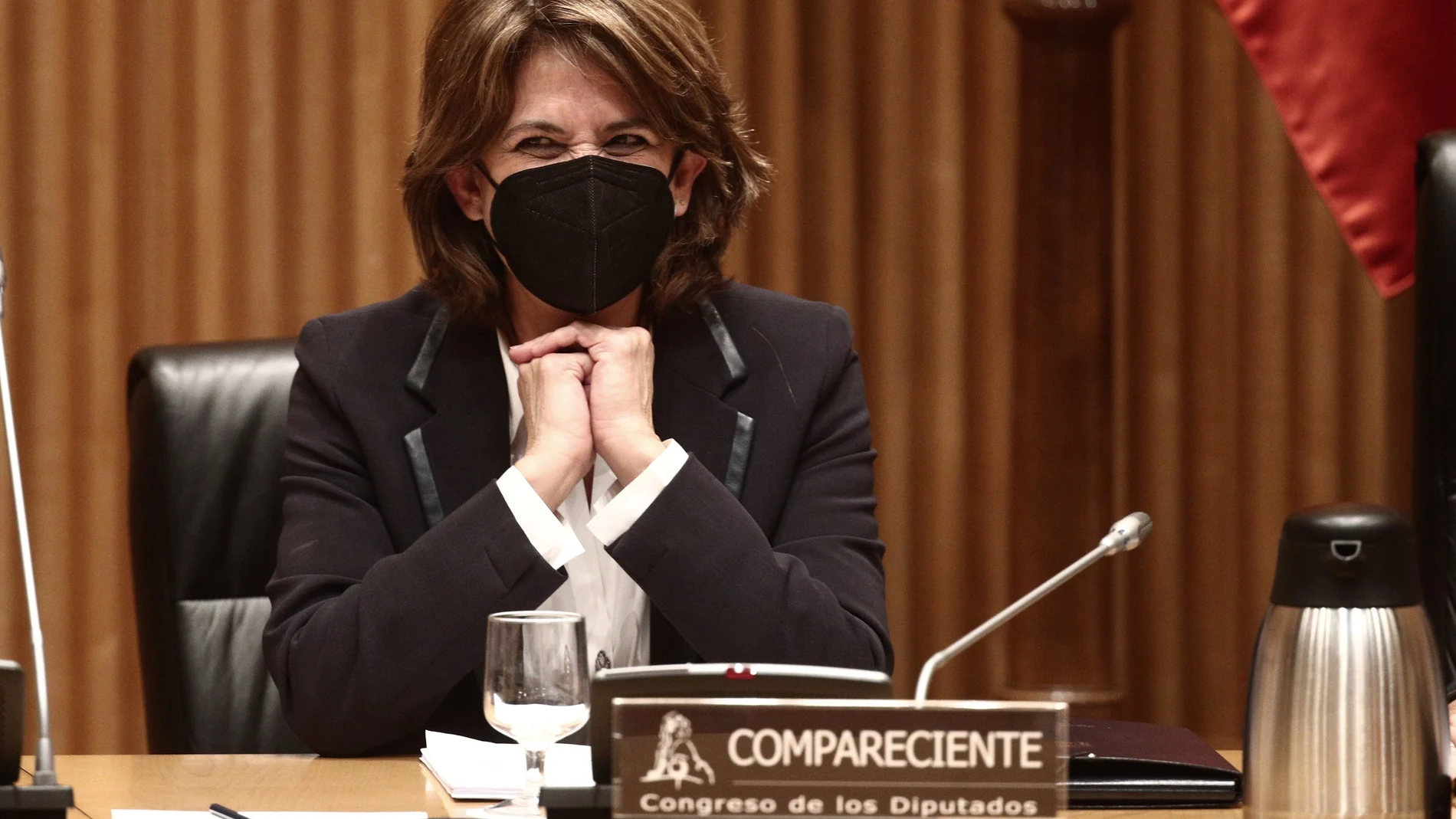 La Fiscal General del Estado, Dolores Delgado, a su llegada a una Comisión de Justicia celebrada en el Congreso de los Diputados, en Madrid, (España), a 2 de marzo de 2021