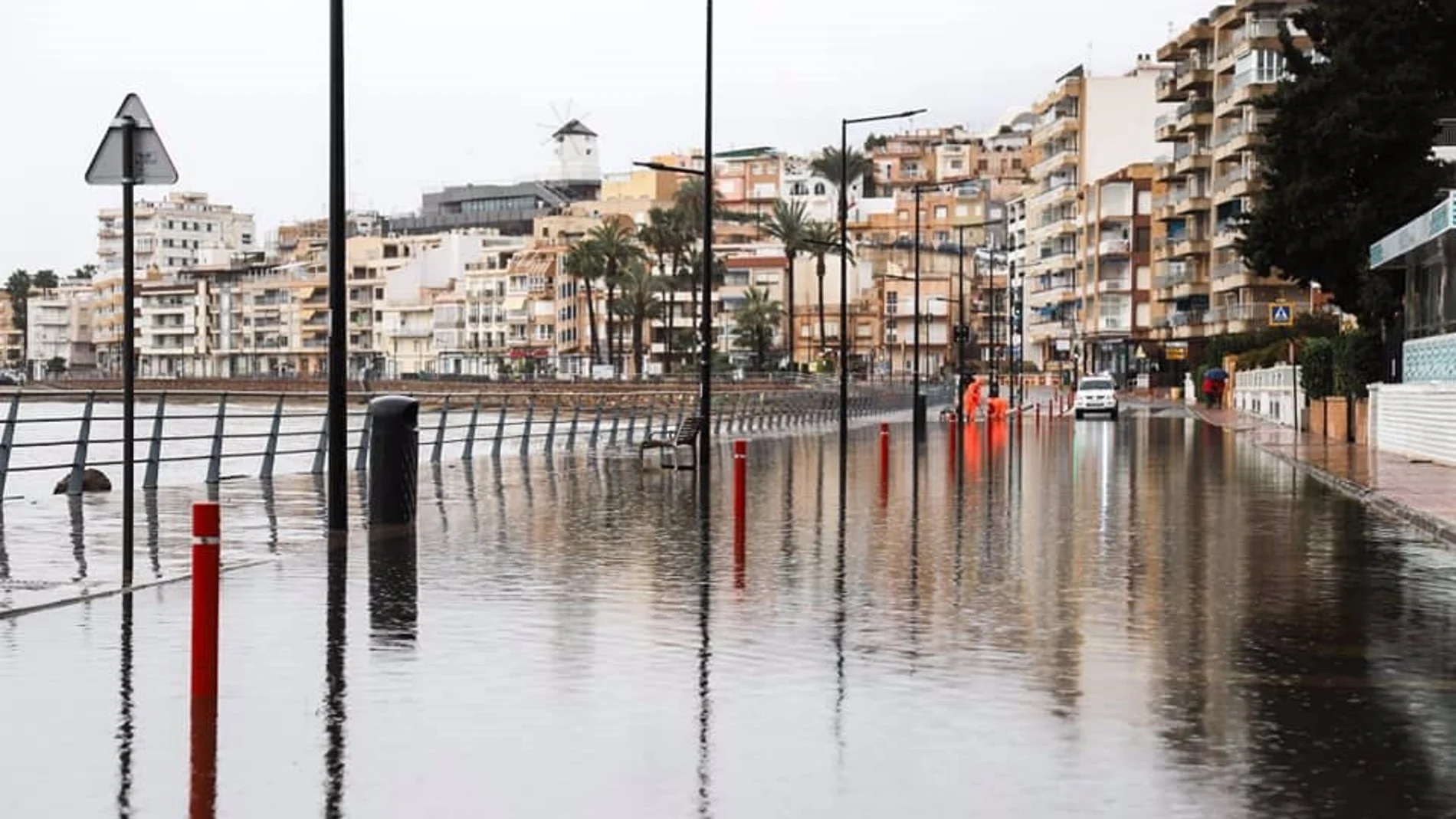 Imagen de las lluvias caídas en la localidad de Águilas (Murcia)