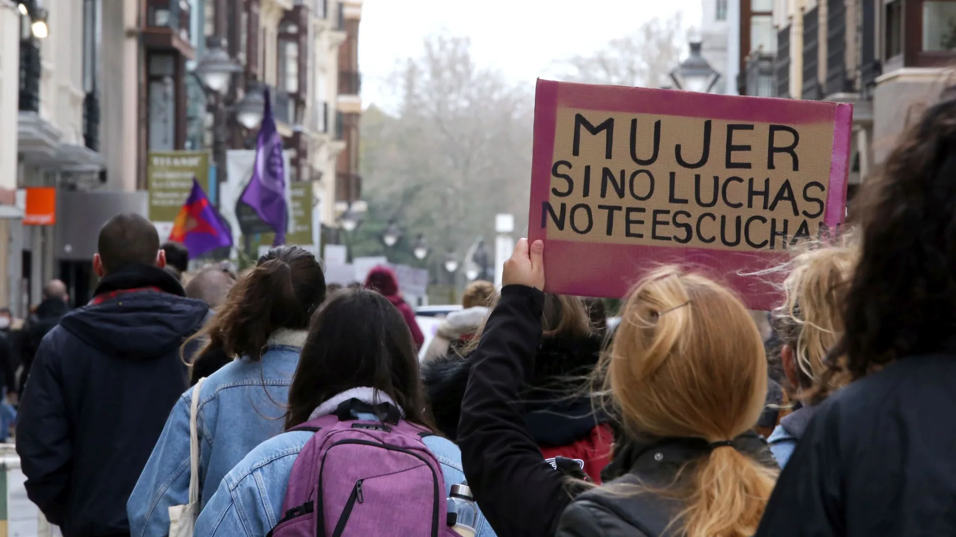 Manifestación por las calles de Valladolid en el Día de la Mujer