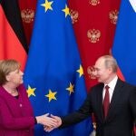 Merkel y Putin en una foto de archivo