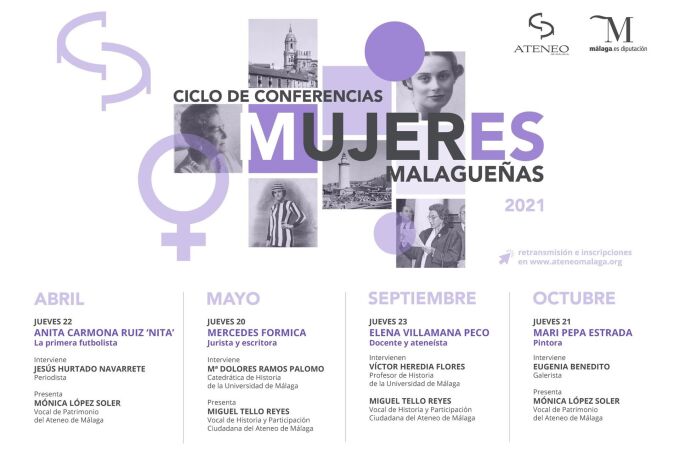 La Diputación y el Ateneo de Málaga vuelven a dedicar su programación cultural al mar y al papel de la mujer en la cultura malagueña