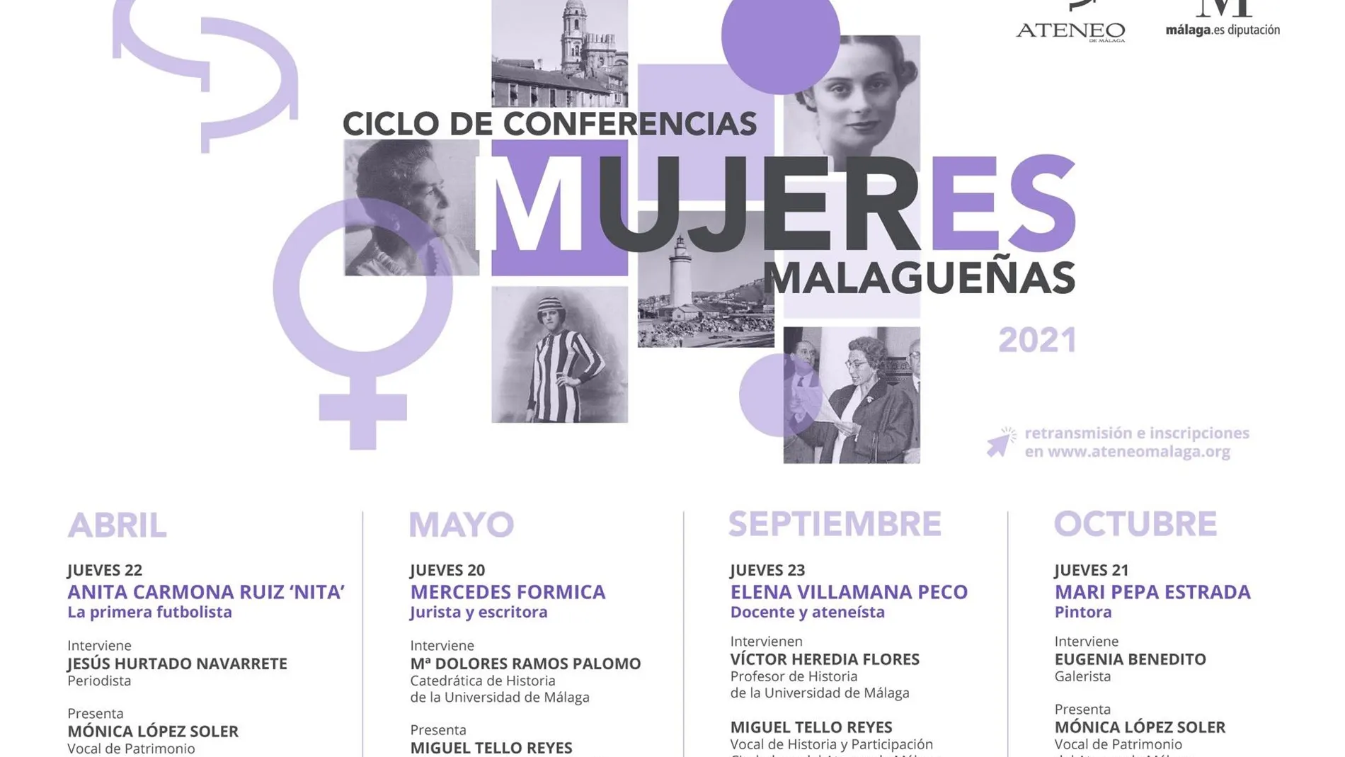 La Diputación y el Ateneo de Málaga vuelven a dedicar su programación cultural al mar y al papel de la mujer en la cultura malagueña