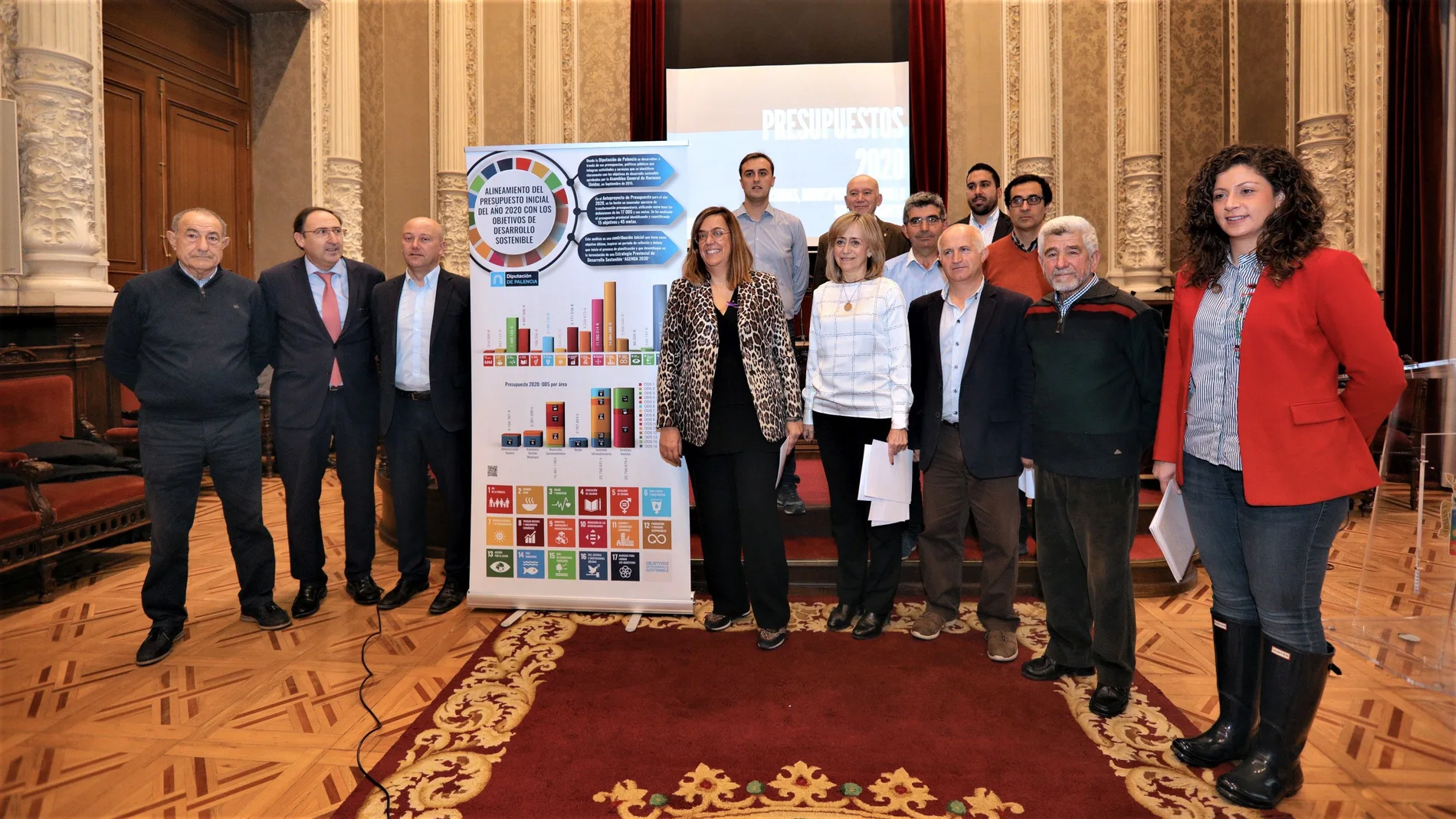 La presidenta de la Diputación de Palencia, Ángeles Armisén, presenta, junto a su equipo los Presupuestos de 2020