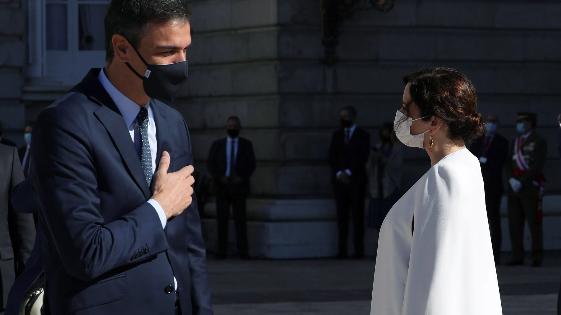La presidenta Díaz Ayuso y el presidente Sánchez