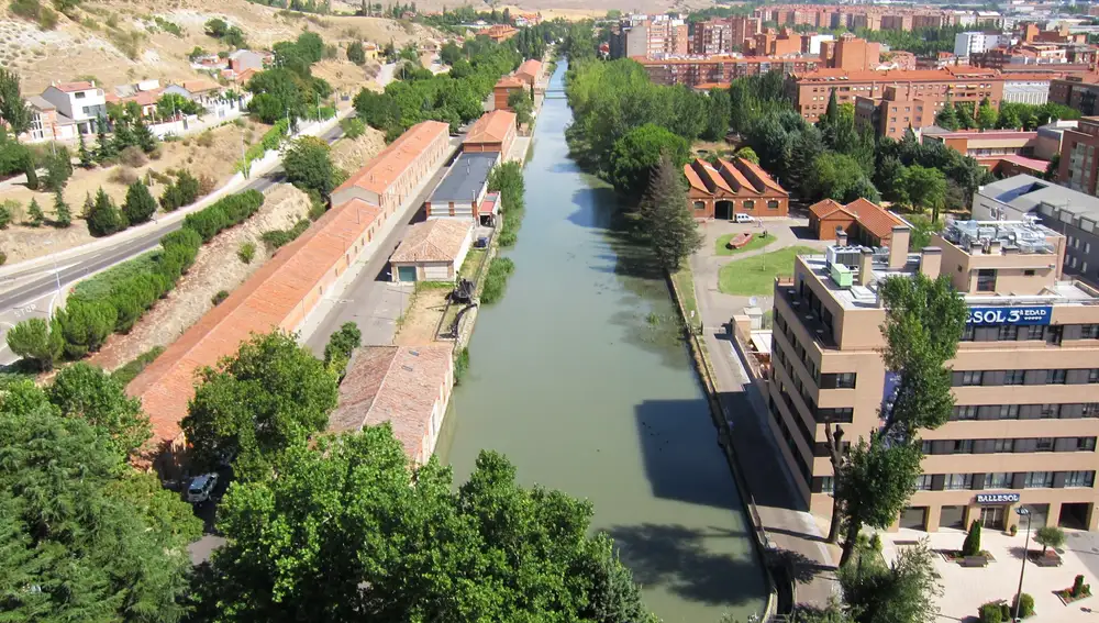 Vista aérea de la dársena