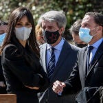(I-D) La presidenta de Ciudadanos, Inés Arrimadas; la vicealcaldesa de Madrid, Begoña Villacís; el hasta ahora consejero de Transportes en la Comunidad de Madrid, Ángel Garrido, y el portavoz parlamentario de Cs, Edmundo Bal