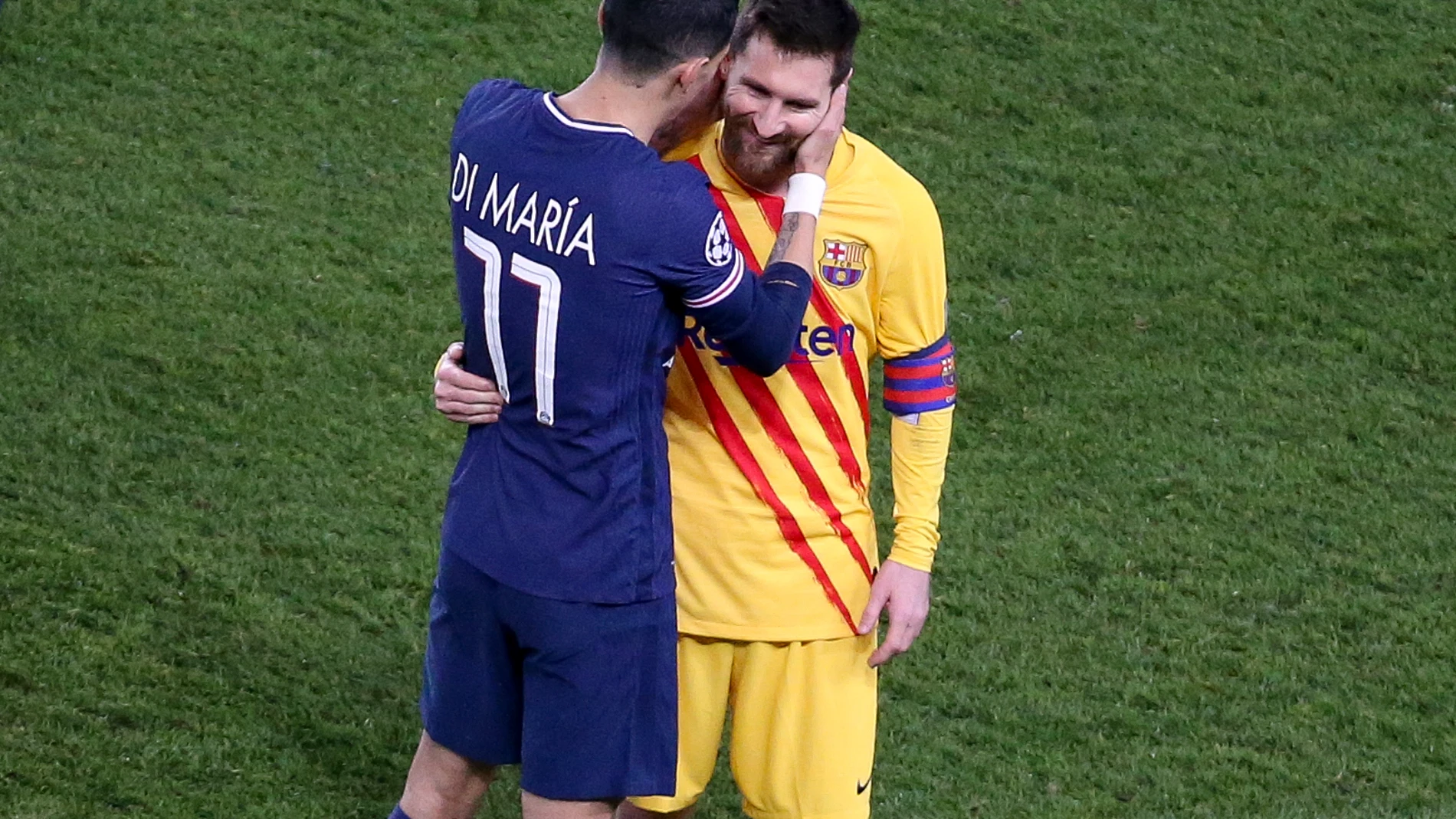 Ángel Di María y Leo Messi, en el último enfrentamiento PSG-Barcelona.