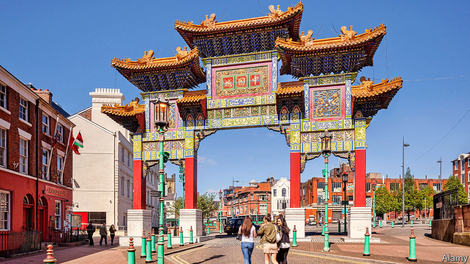 Valencia instalará dos arcos en su entrada a Chinatown. En la imagen, los arcos de Liverpool