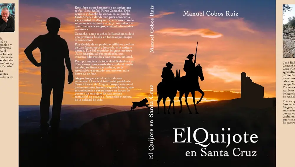 Portada y contraportada de &quot;El Quijote en Santa Cruz&quot;