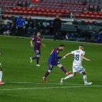 El disparo que Messi convirtió en el 1-0 del Barcelona ante el Huesca