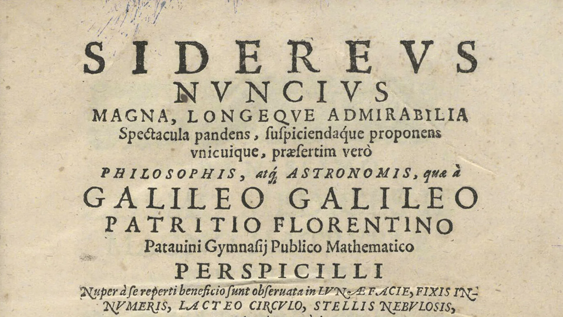 El tratado "Sidereus Nuncius" de Galileo que fue sustraído de la Biblioteca Nacional en 2014