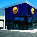 Fachada de un supermercado Lidl