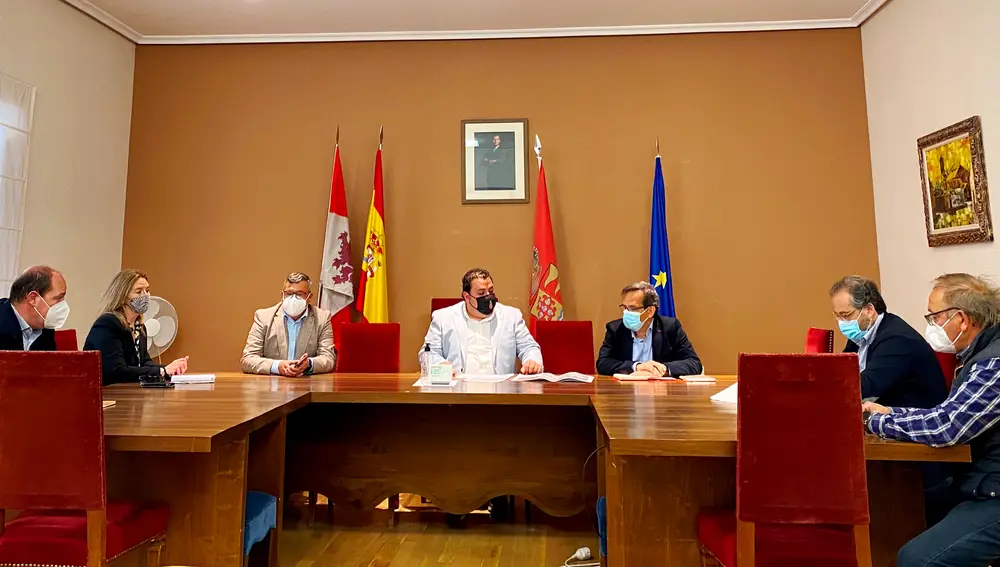 Visita del delegado territorial de la Junta en Valladolid, Augusto Cobos, a Boecillo