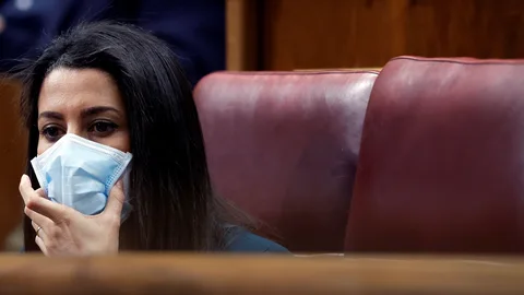 La líder de Ciudadanos, Inés Arrimadas en la sesión de control del Congreso