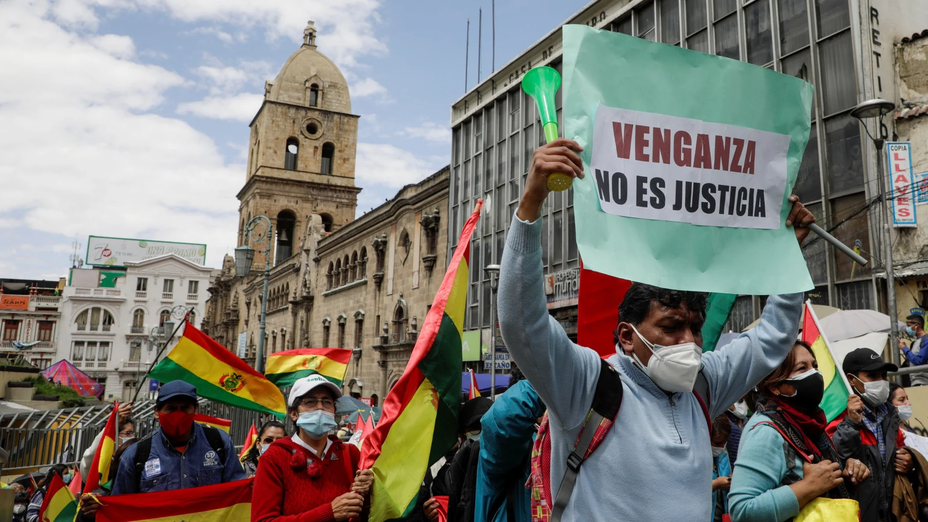 Manifestaciones contra el presidente de Bolivia, Luis Arce, y a favor de la liberación de las autoridades bolivianas anteriores