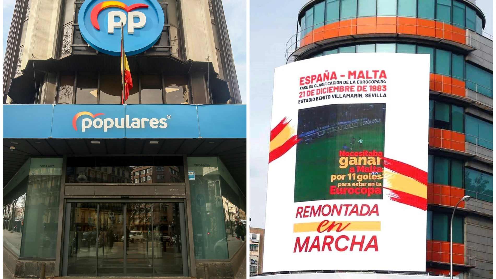 Sedes nacionales de PP y Ciudadanos en Madrid