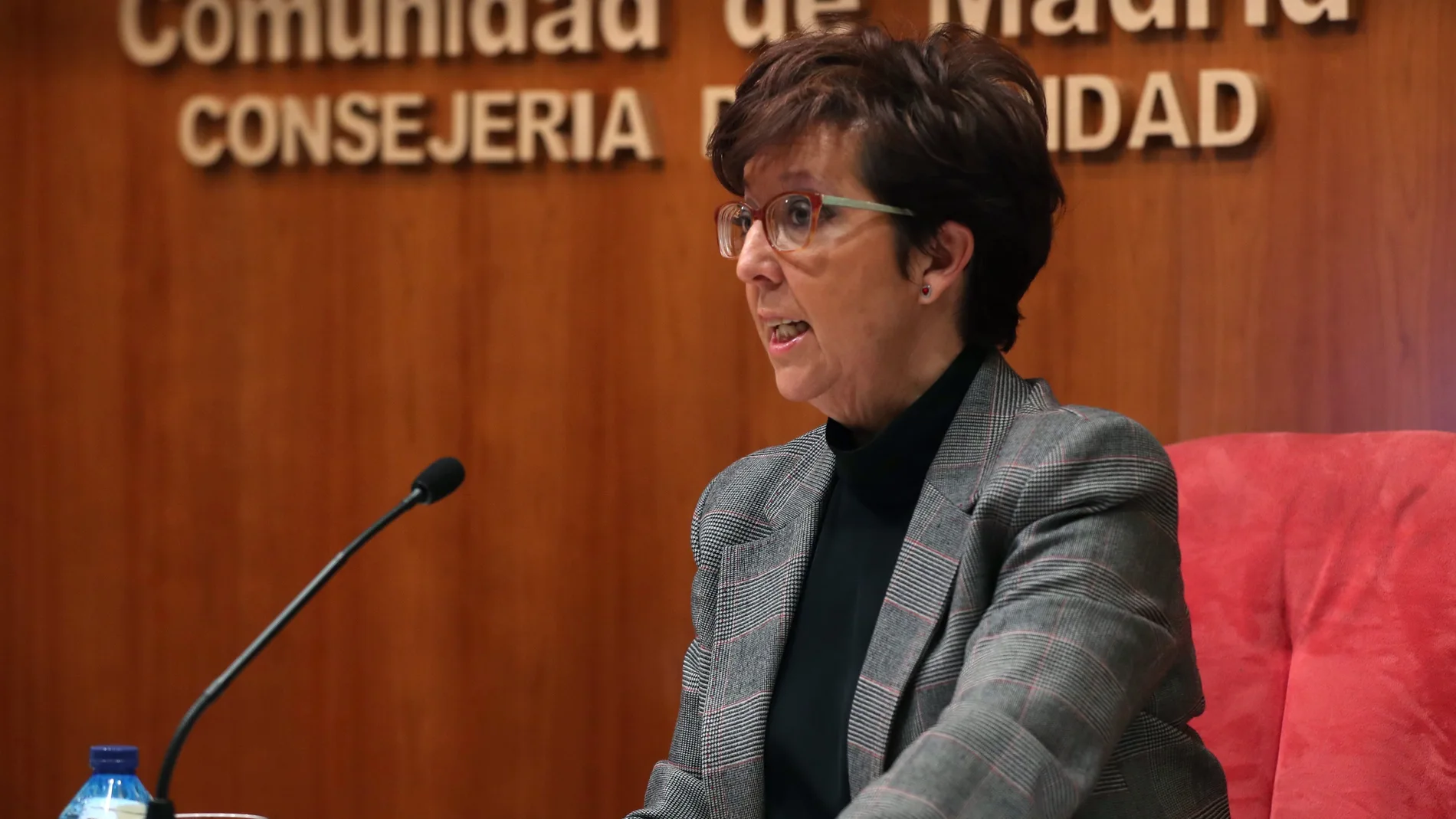 La directora general de Salud Pública, Elena Andradas, el jueves 18 de marzo en la Consejería de Sanidad.