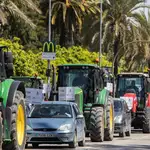Una caravana de tractores en una protesta anterior de agricultores EFE/ Román Ríos