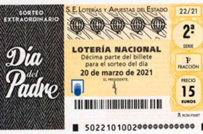 Décimo del Sorteo Extraordinario del Día del Padre de la Lotería Nacional