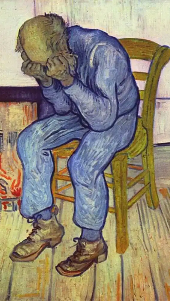 Óleo que Van Gogh pintó inspirándose en su grabado &quot;En la puerta de la eternidad&quot;