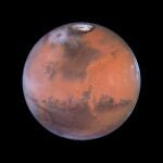 El casquete polar del polo norte marciano, fotografiado por el telescopio espacial Hubble en 1999.