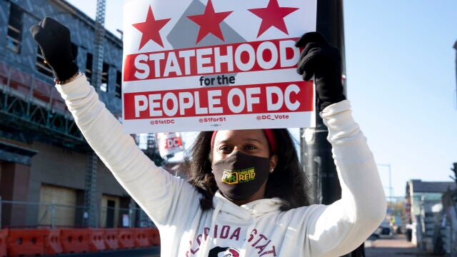 Una activista defiende la estatidad de Washington
