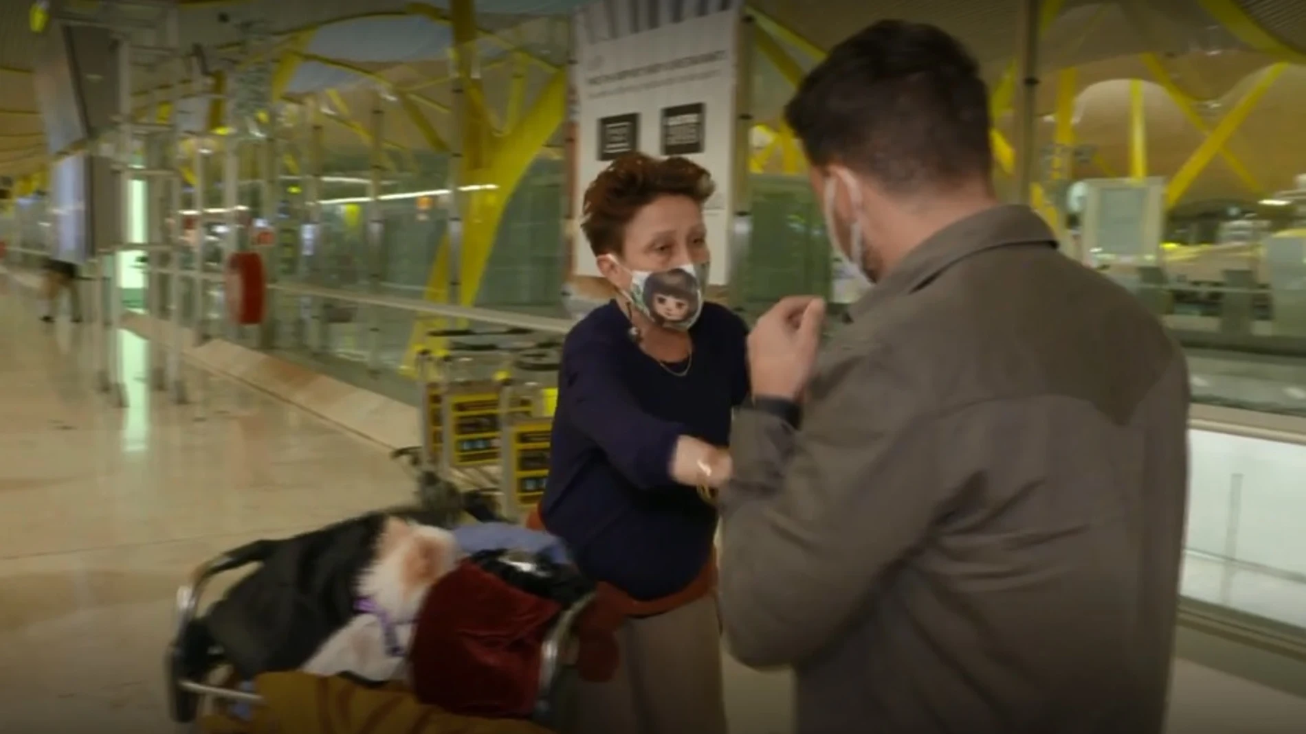 Verónica Forqué con el reportero