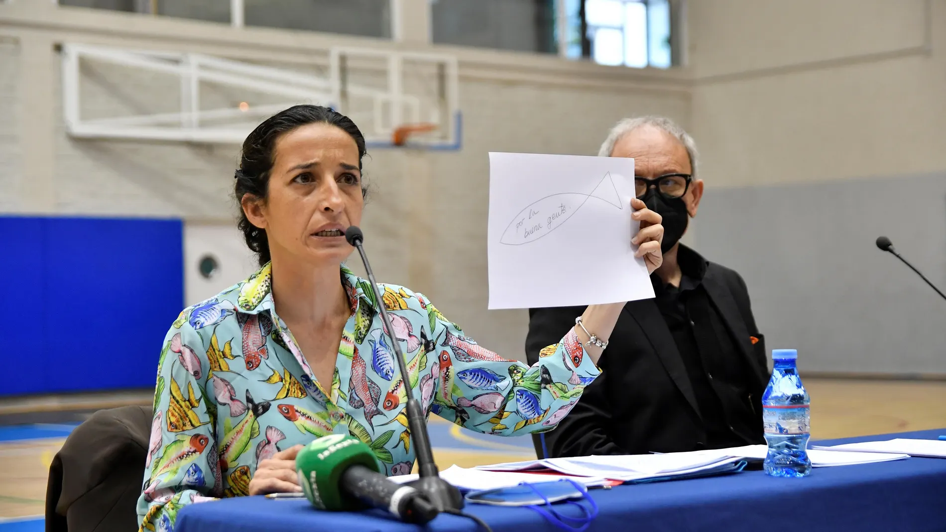 Patricia Ramírez, la madre del niño Gabriel Cruz, asesinado por la expareja del padre, durante una rueda de prensa este lunes en Almería