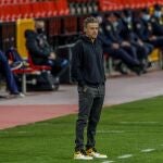 Luis Enrique, durante el partido ante Grecia