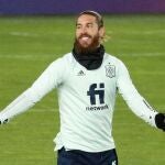 Soccer Football - World Cup Qualifiers Europe - Spain Training, Tbilisi, Georgia - March 27, 2021 Spain's Sergio Ramos during training REUTERS/Irakli Gedenidze