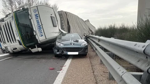 Colisión múltiple en Tordesillas (Valladolid)